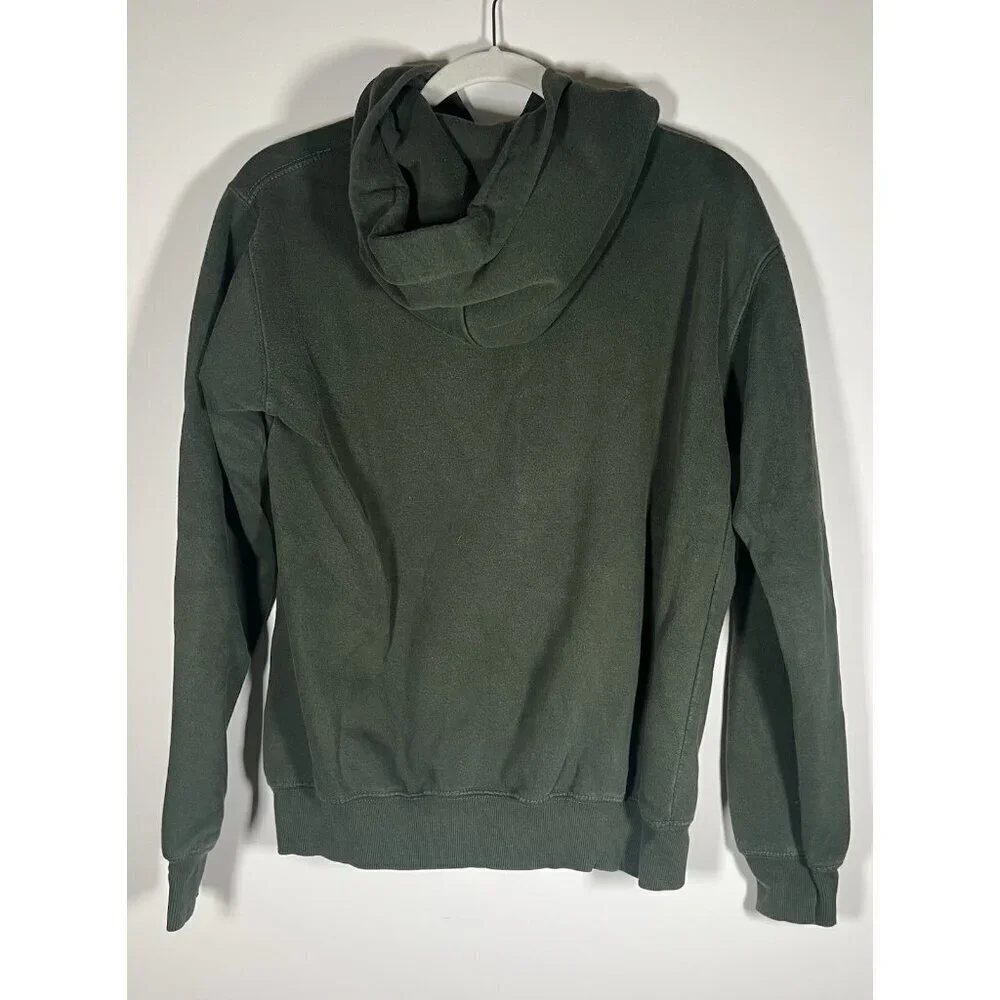 Vintage Y2K forest green Belfast Northern Ireland graphic M grunge hoodie